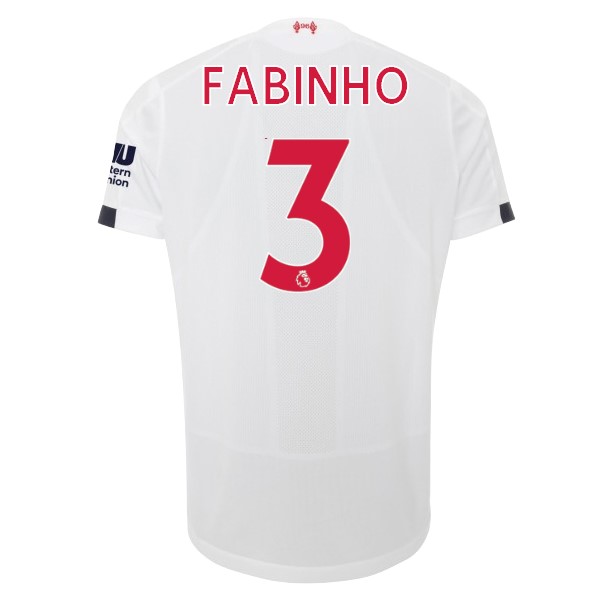 Maillot Football Liverpool NO.3 Fabinho Exterieur 2019-20 Blanc